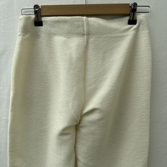 Max Studio Ribbed  Jogger Sweatpants Elastic Waist Tapered Cream Women 26 - Picture 10 of 10